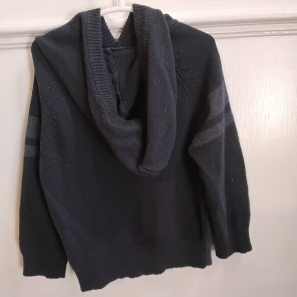 Boys Charcoal Gray Knit Hoodie Sweater – Size 4T - Picture 2 of 2